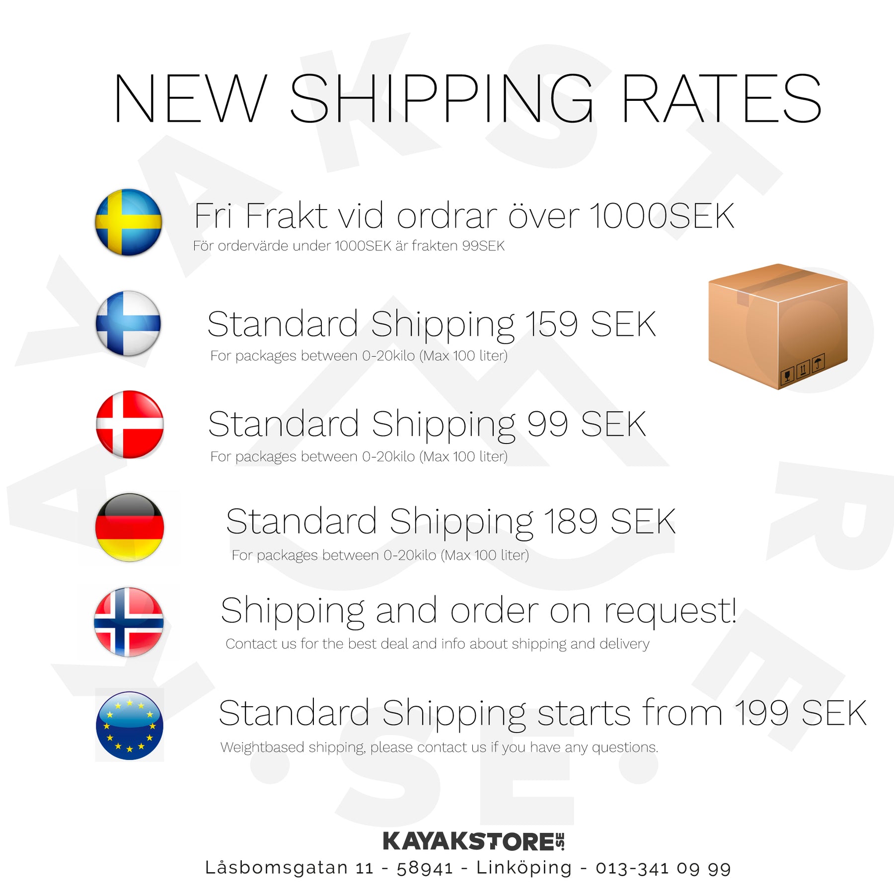New Shipping Rates