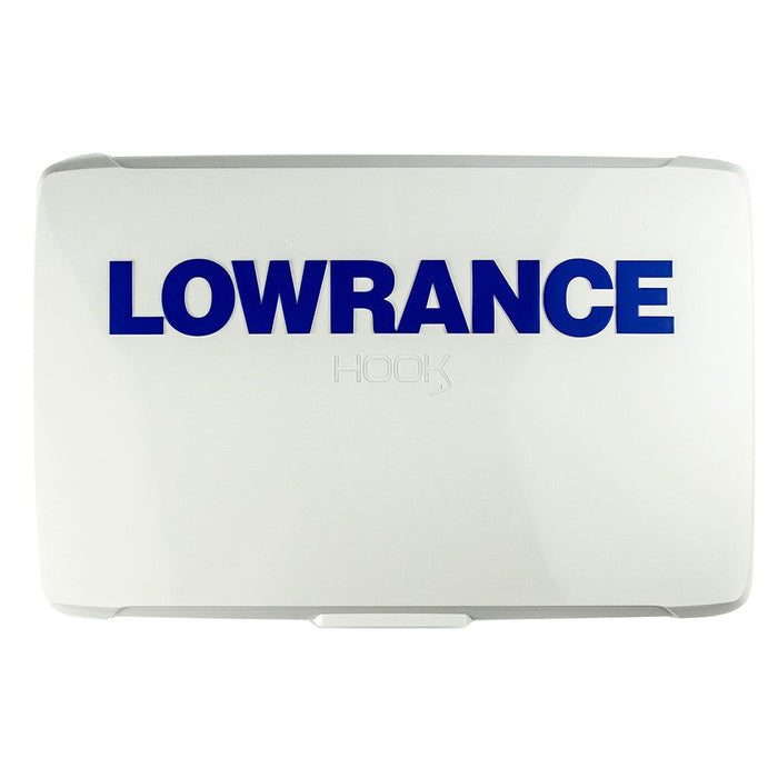 Lowrance HOOK2 12 skärmskydd SunCover (000-14177-001) – vitt solskydd med Lowrance-logga