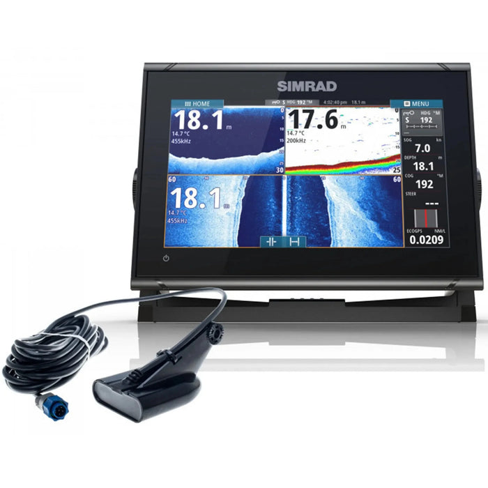 Simrad GO9 Simrad XSE med HDI givare (000-14445-001) – display med CHIRP-ekolod och DownScan på skärmen, tillsammans med givaren som ingår