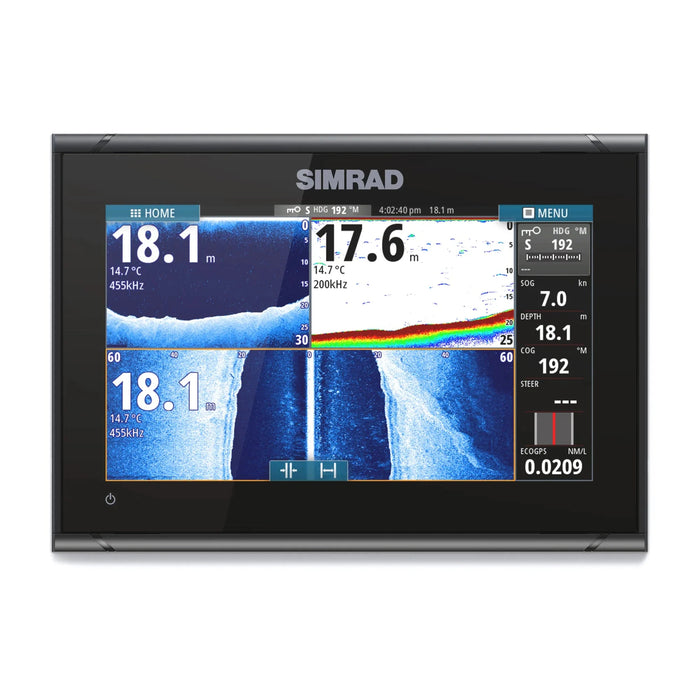 Simrad GO9 Simrad XSE med HDI givare (000-14445-001) – display med CHIRP-ekolod och DownScan på skärmen