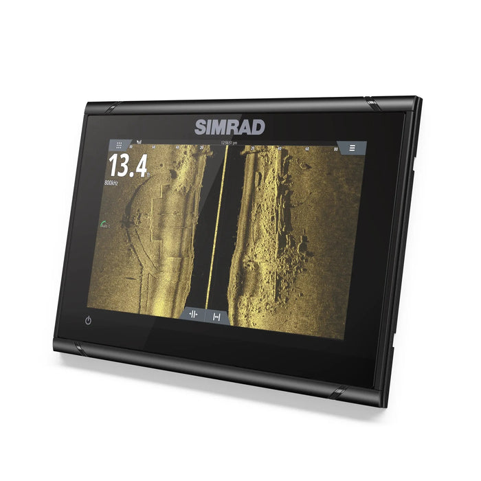 Simrad GO7 XSR ROW utan givare (000-14448-001) – display med StructureScan-sidobild av botten på skärmen