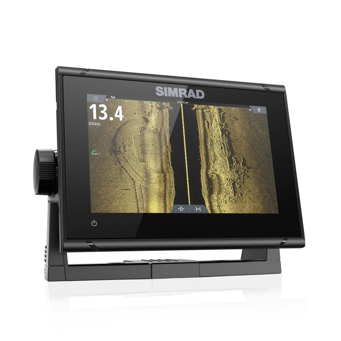 Simrad GO7 XSR med Active Imaging 3-i-1-givare (000-14839-001) – display med StructureScan-sidobild av botten på skärmen