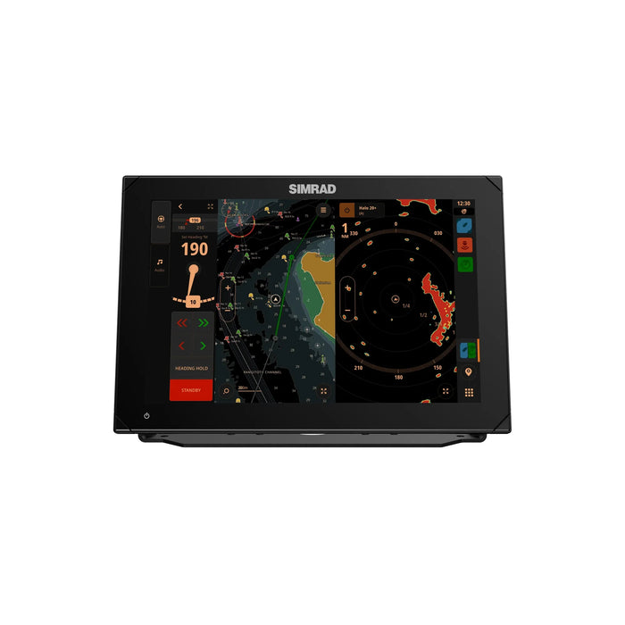 Simrad NSX 3012 utan givare (000-15223-001) – display med sjökort och radar på skärmen