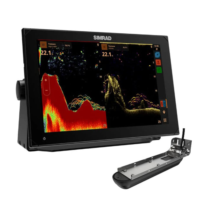Simrad NSX 3012 med Active Imaging (000-15370-001) – display med ekolod och Active Imaging på skärmen, tillsammans med givaren som ingår