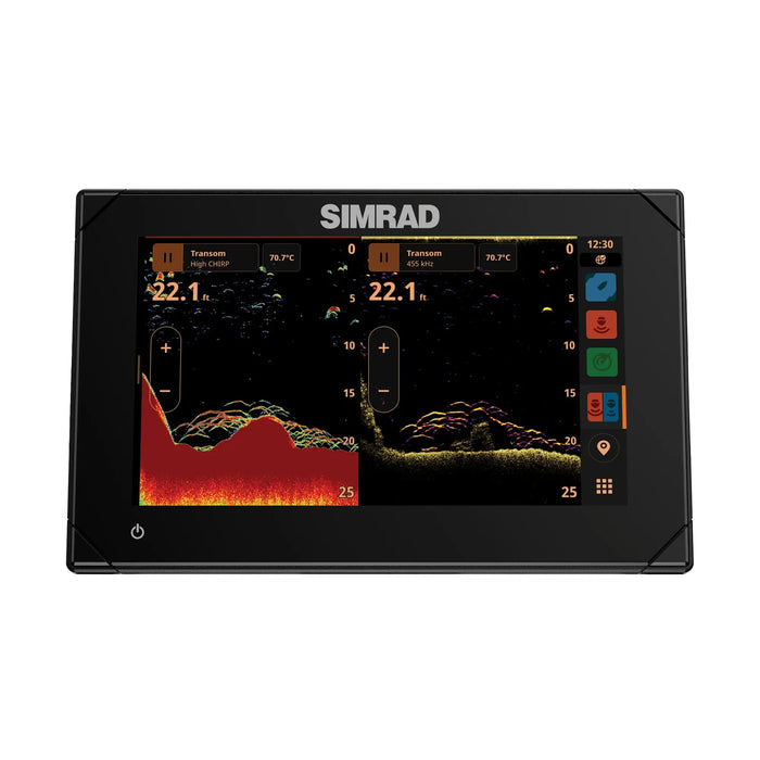 Simrad NSX 3007 med HDI-givare (000-15374-001) – display med ekolod och DownScan på skärmen