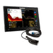 Simrad NSX 3009 med HDI-givare (000-15375-001) – display med ekolod och DownScan på skärmen, tillsammans med givaren som ingår