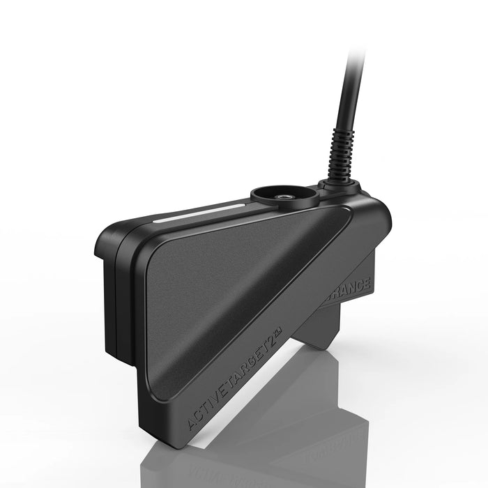 Lowrance ActiveTarget 2 XL-givare med 10 fot (3 m)-kabel (000-16490-001), endast givare – sedd bakifrån med kabelgenomföring