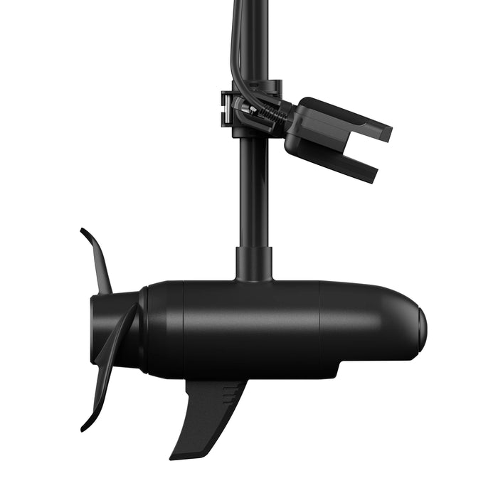 Lowrance ActiveTarget 2 XL Shaft Mount axelfäste (000-16491-001) – fästet med givare monterat på elmotorns axel sett från sidan