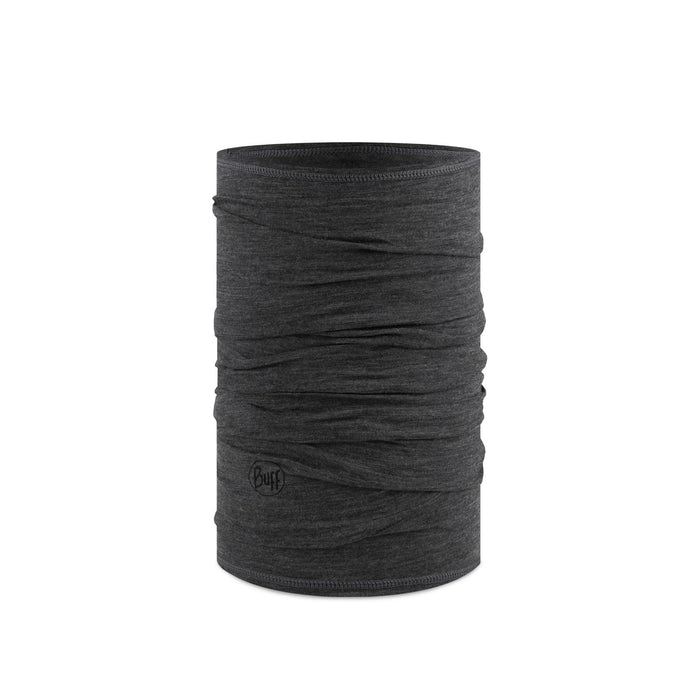 Buff Merino Lightweight Neckwear Solid Grey halsvärmare i merinoull