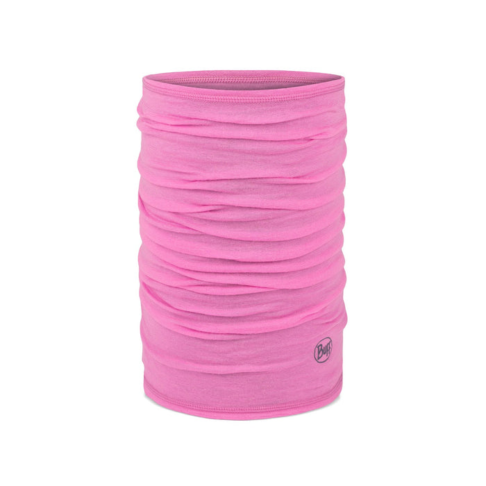 Buff Merino Lightweight Neckwear Solid Fluor Fuchsia halsvärmare i merinoull