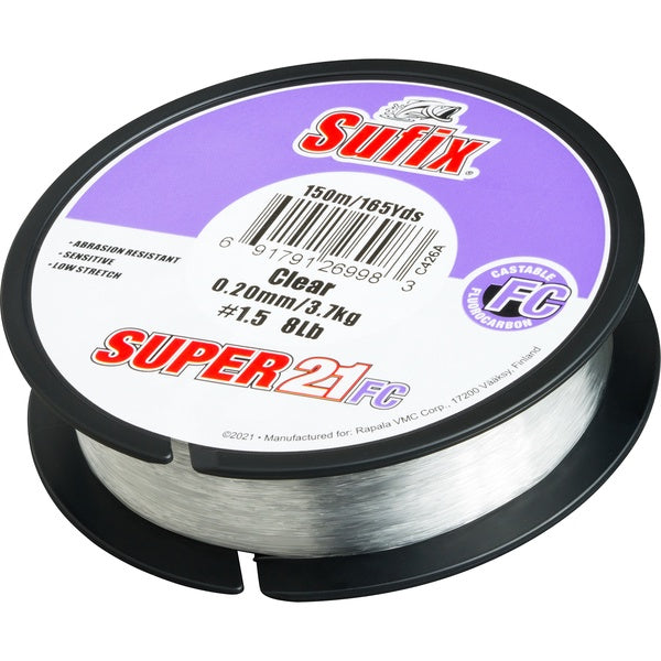 Sufix Super 21 Fluocarbon Klar 50m