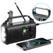 1852 Nödradio DAB+/FM med Bluetooth, vev, solpanel och powerbank – 10 000 mAh