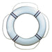 Livboj FP380 Vit m/marinblå reflexband, utan kastlina