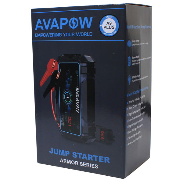 Avapow Jumpstarter A9 Plus inkl väska 2000A, 12V