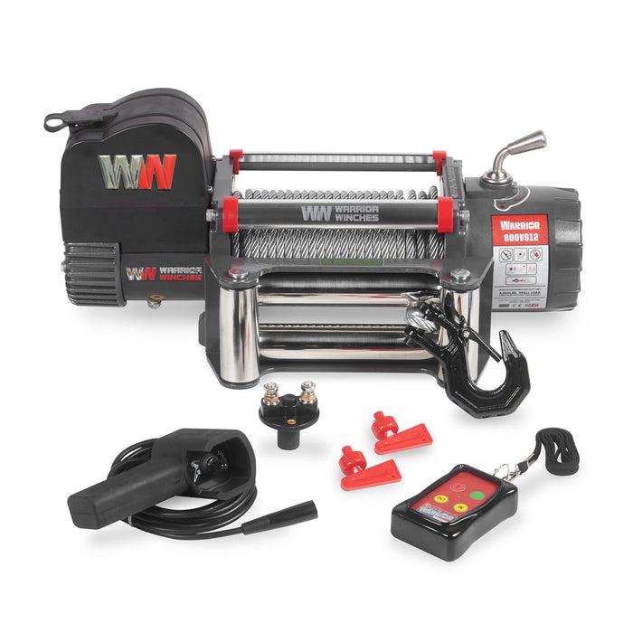 Warrior Winches Samurai 8000 Elektrisk Vinsch 24V - Stålvajer
