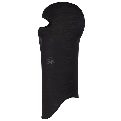 Buff Merino Lightweight Balaclava Solid Black i merinoull