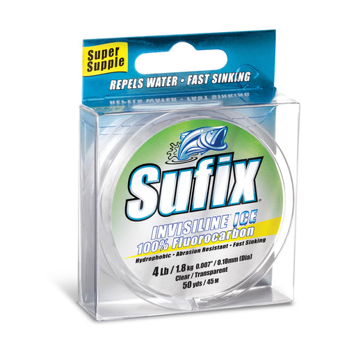 Sufix Invisiline Ice Fluorocarbon 50 m 0,14 mm fluorokarbonlina för isfiske