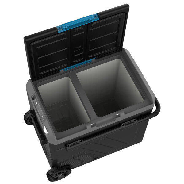 Iceberg-20 kylbox 60L m/kompressor med hjul 2-delad kyl/frys