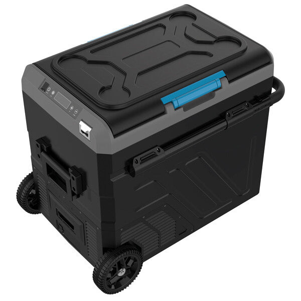 Iceberg-20 kylbox 60L m/kompressor med hjul 2-delad kyl/frys