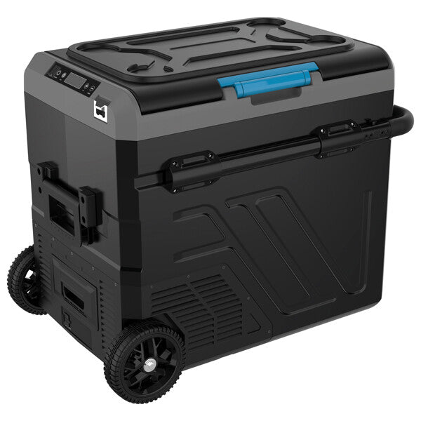 Iceberg-20 kylbox 60L m/kompressor med hjul 2-delad kyl/frys