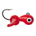 VMC Tungsten Mustach Jig 1,8 g pimpelbete för isfiske, färg Glow Red (GLRD)