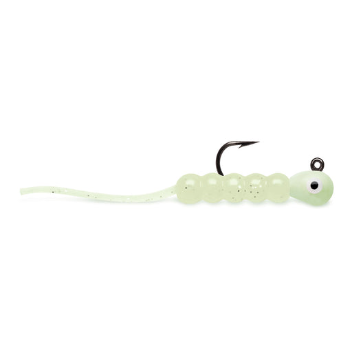 VMC Wax Tail Jig 0,9 g pimpelbete för isfiske, färg Glow (GL)