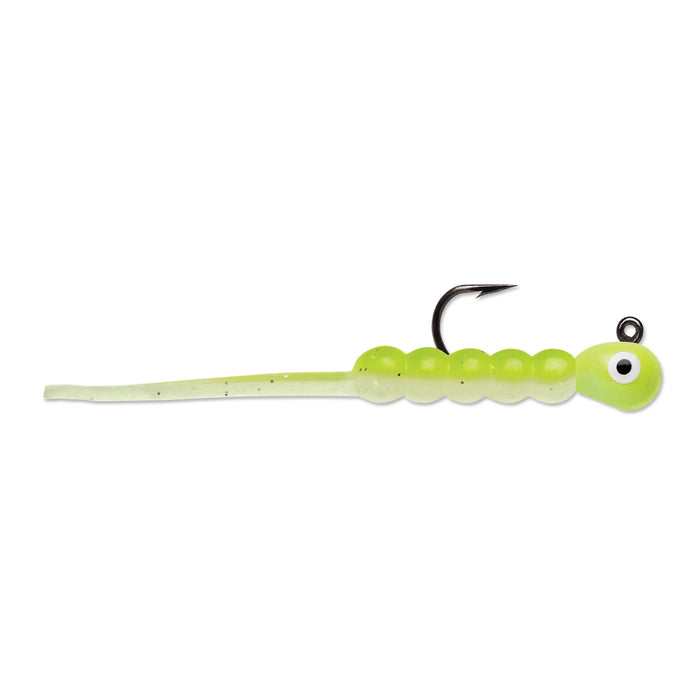 VMC Wax Tail Jig 0,9 g pimpelbete för isfiske, färg Glow Chartreuse (GLCH)