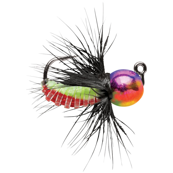 VMC Tungsten Fly Jig 1,8 g pimpelbete för isfiske, färg Metallic Rainbow (MRNB)