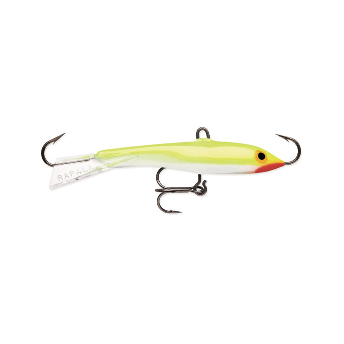Rapala Jigging Rap 7 cm balansare för isfiske, färg Silver Fluorescent Chartreuse (SFC)