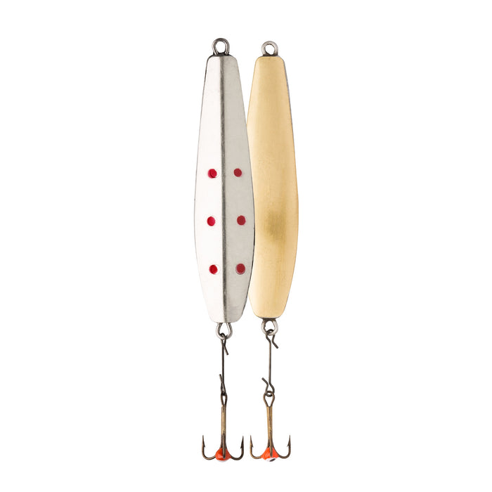 VMC Lil' Finn Pimpel 43 mm blinkpirk för isfiske, färg Guld/Silver (LF43SG)