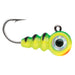 VMC Tungsten Larv Eye Jig 1,8 g pimpelbete för isfiske, färg Glow Fire Tiger (GFT)