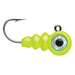 VMC Tungsten Larv Eye Jig 1,8 g pimpelbete för isfiske, färg Glow Chartreuse (GLCH)