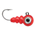 VMC Tungsten Larv Eye Jig 1,8 g pimpelbete för isfiske, färg Glow Red (GLRD)