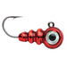 VMC Tungsten Larv Eye Jig 1,8 g pimpelbete för isfiske, färg Glow Metallic Red (GMR)