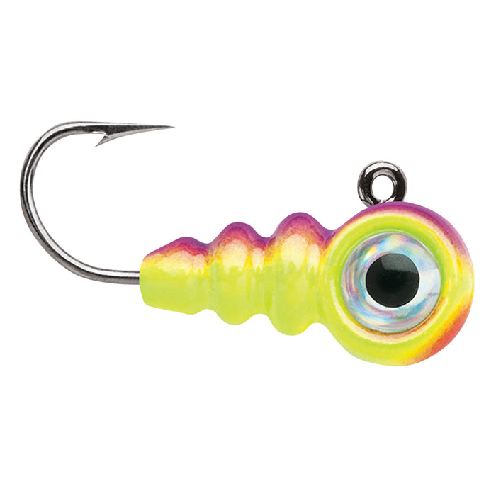 VMC Tungsten Larv Eye Jig 1,8 g pimpelbete för isfiske, färg Glow Purpledescent (GPD)