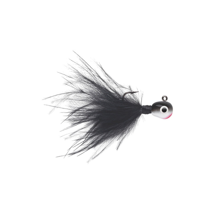 VMC Tungsten Roach Jig 0,9 g mormyska för isfiske, färg BK