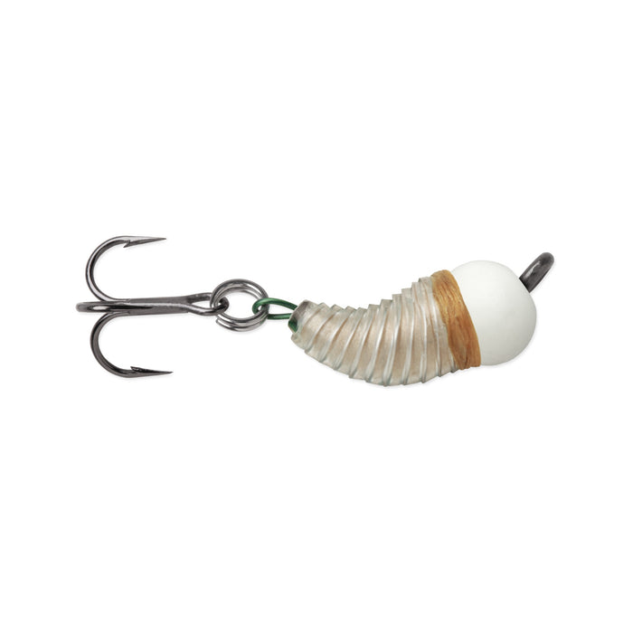 VMC Tungsten BugBite Jig 1,8 g pimpelbete för isfiske, färg Glow Maggot (GMGT)