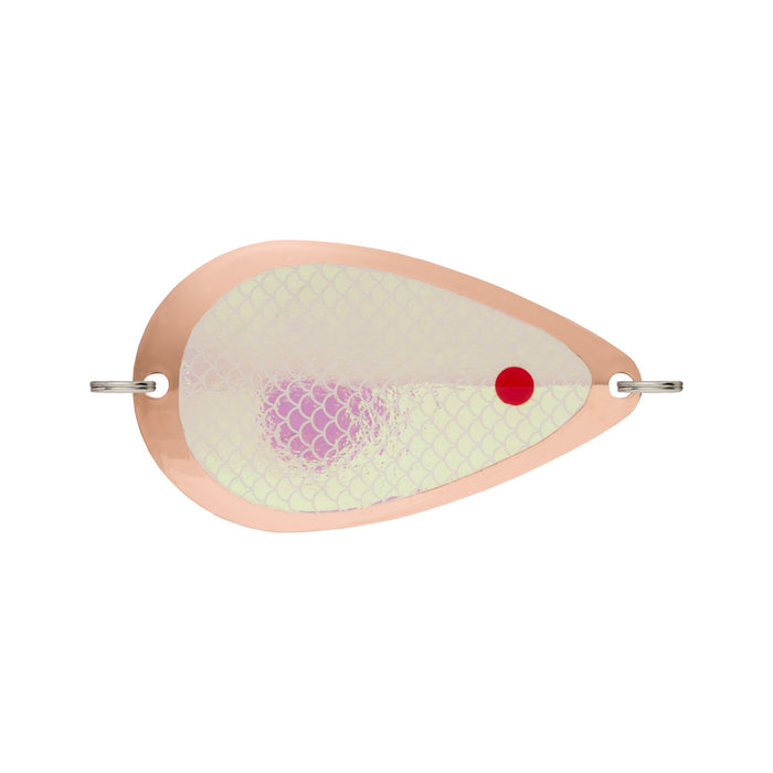 VMC Akka XL 80 mm blinkpirk för isfiske, färg Copper Pearl Emo Hollow (CPH)