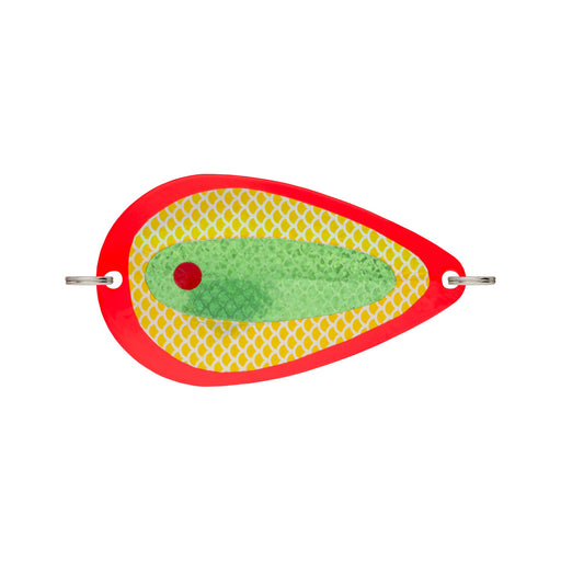 VMC Akka XL 80 mm blinkpirk för isfiske, färg Copper Fluo Orange Green Hollow (CFOGH)