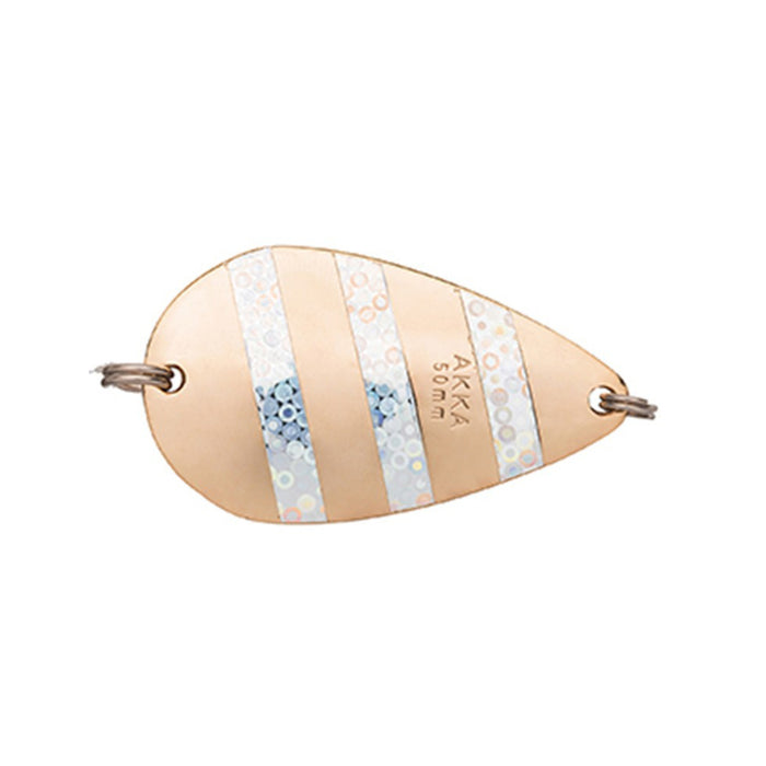 VMC Akka XL 80 mm blinkpirk för isfiske, färg Copper Silver Hologram (CSH)