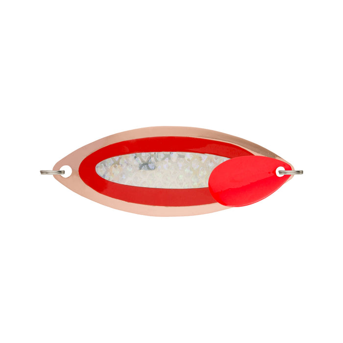 VMC Kalla Blade 60 mm blinkpirk för isfiske, färg Copper Fluo Orange Hollow (CFOH)