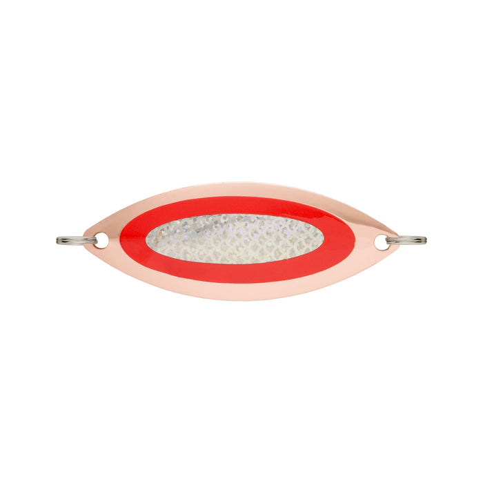 VMC Kalla XL 80 mm blinkpirk för isfiske, färg Copper Fluo Orange Hollow (CFOH)
