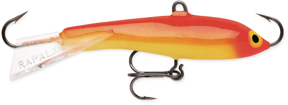 Rapala Jigging Rap balansare för isfiske, färg Gold Fluorescent Red (GFR)