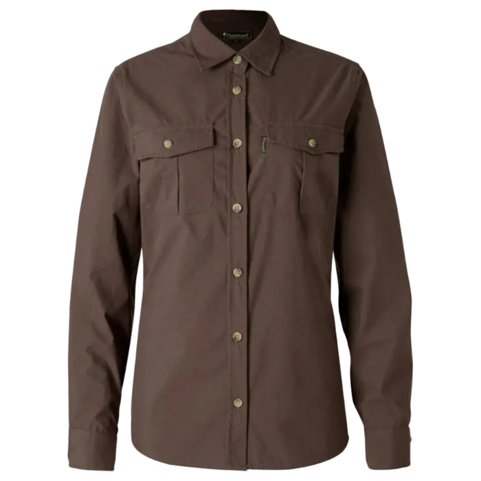 Pinewood InsectSafe Poplin L/S Shirt Dam D.Olive