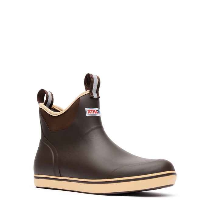 XTRATUF Men's 6" Ankle Deck Boots Chocolate/Tan
