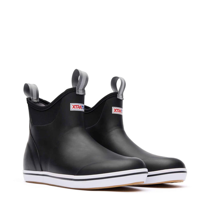 XTRATUF Men's 6" Ankle Deck Boots Black