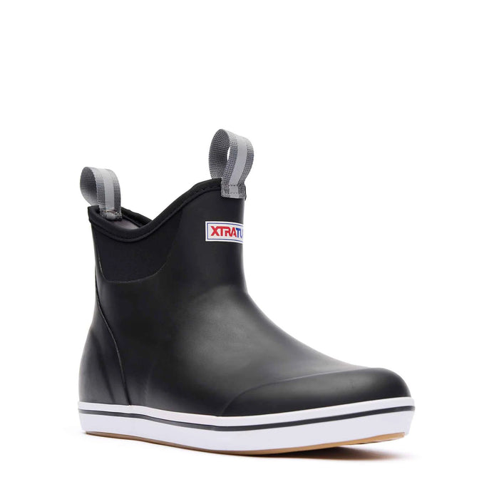 XTRATUF Men's 6" Ankle Deck Boots Black