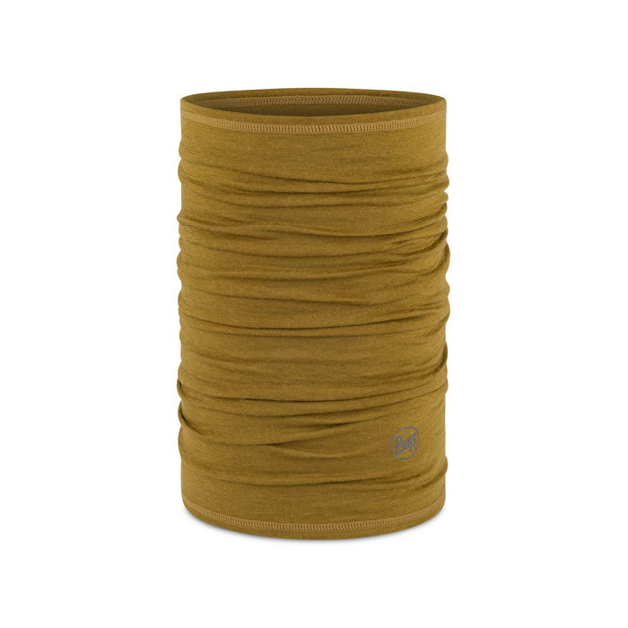 Buff Merino Lightweight Neckwear Solid Olive Green halsvärmare i merinoull
