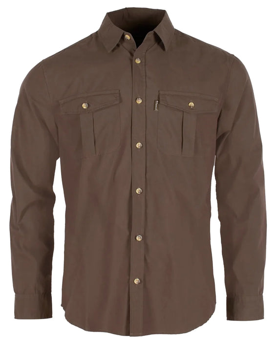 Pinewood InsectSafe Poplin L/S Shirt Herr D.Olive