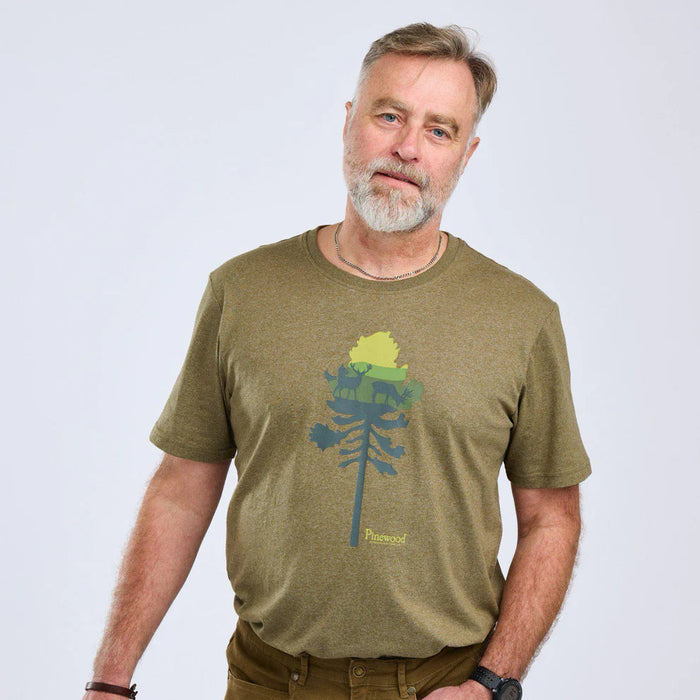 Pinewood Finnveden Recycled Outdoor T-shirt olivgrön